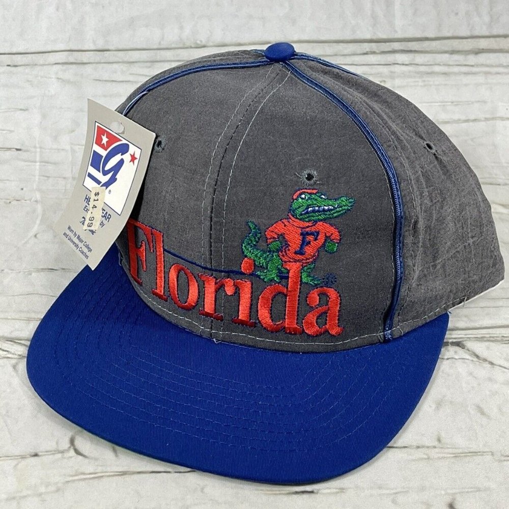 Vintage 90's Florida Gators- The Game - Blue/Grey Snapback Hat NWT